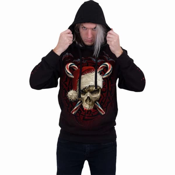 Spiral Direct Unisex vuxen Candy Cane Santa Hoodie