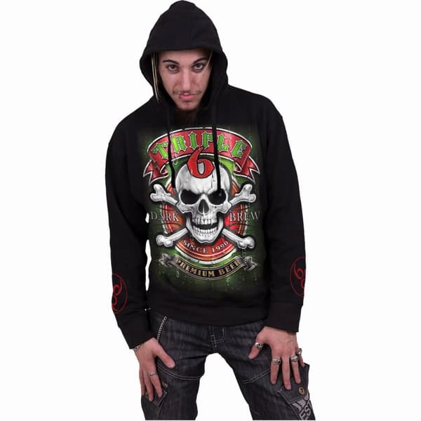Spiral Direct Unisex Adult Triple 6 Hoodie