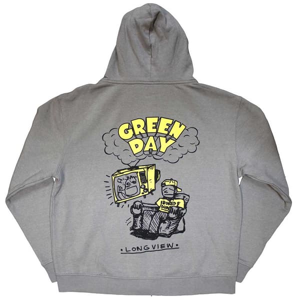 Green Day Unisex hættetrøje til voksne med Longview Doodle-motiv