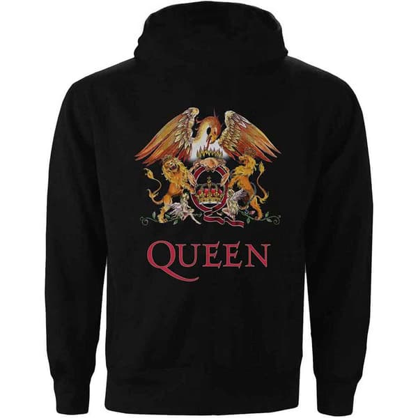 Queen Unisex Adult Classic Zipped Long-Sleeved Hoodie
