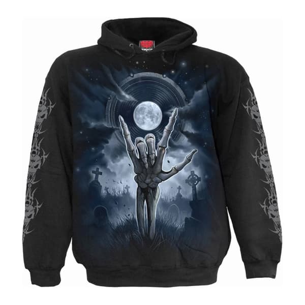 Spiral Direct Unisex Adult Grim Rocker Hoodie Black M