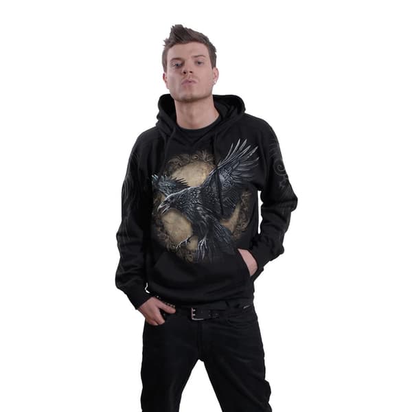 Spiral Direct Unisex Adult Raven Wise Hoodie