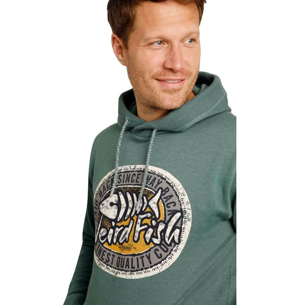 Weird Fish Bryant Logo Hoodie med tryck för herrar