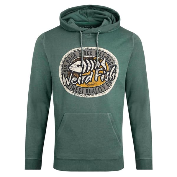 Weird Fish Bryant Logo Hoodie med tryck för herrar