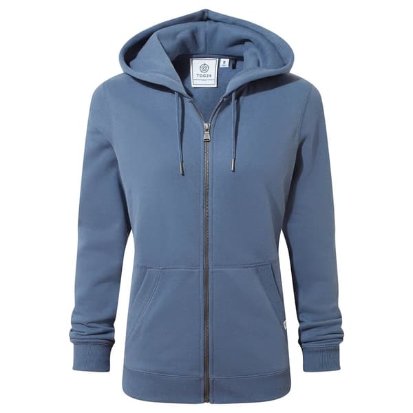 TOG24 Womens/Ladies Mia Full Zip Hoodie Blue Stone 12 UK