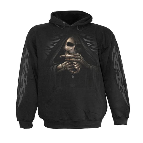 Spiral Direct Unisex Adult Bone Finger Hoodie Black S