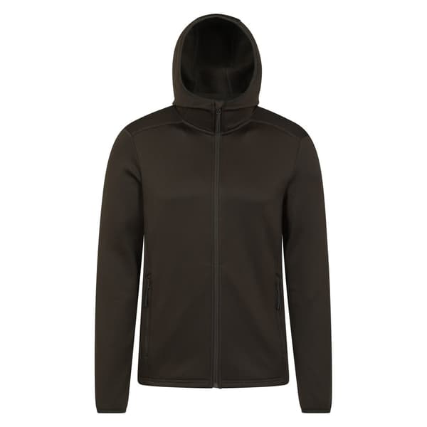 Mountain Warehouse Mens Hike Active Full Zip Hoodie Dark Khaki 4XL