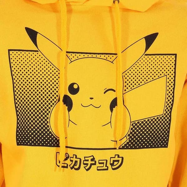 Pokemon Unisex Adult Katakana Pikachu Hoodie