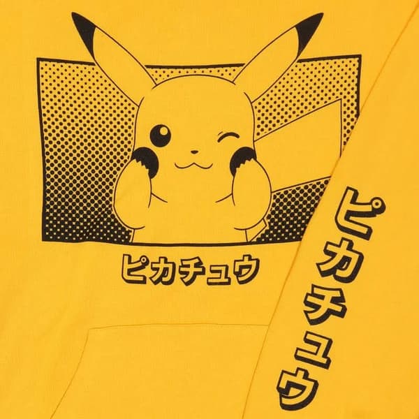 Pokemon Unisex Adult Katakana Pikachu Hoodie