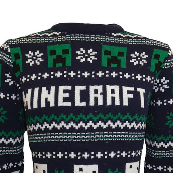 Minecraft Unisex Adult Patterned Knitted Christmas Jumper