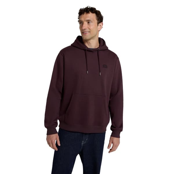 Animal Mens Nick Organic Heavyweight Hoodie Burgundy XS
