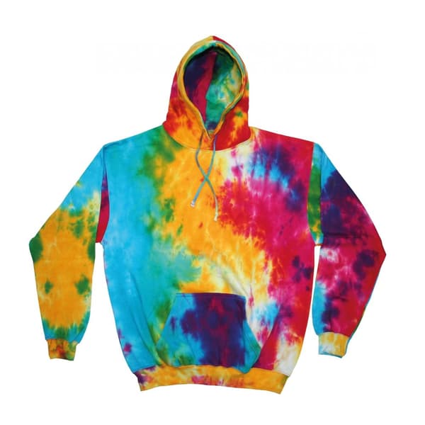 Colortone Mens Colourful Premium Hooded Sweatshirt / Hoodie Multi Rainbow L