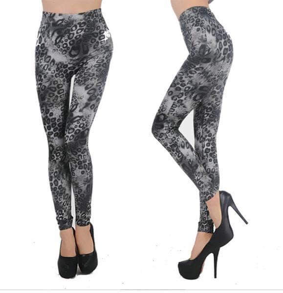 Grey Leopard Spot Leggings