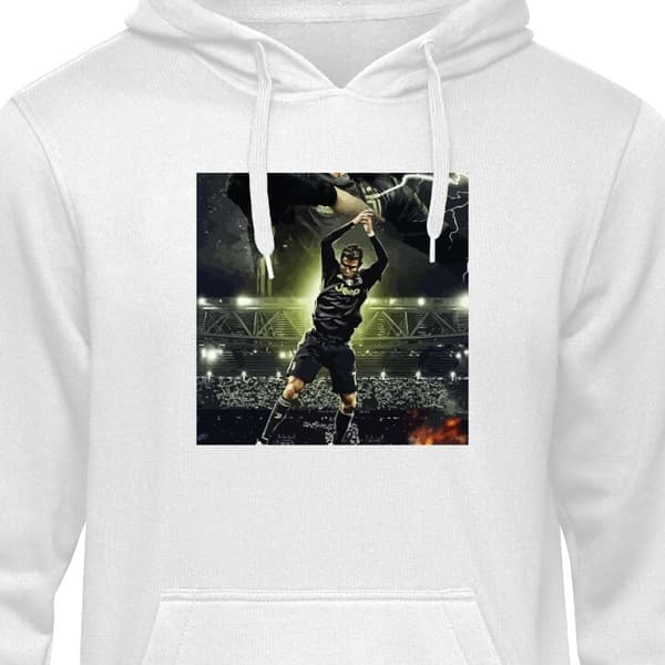 Hættetrøje til Børn | Behagelig Børne-Hoodie Ronaldo Hvid 9-11 År