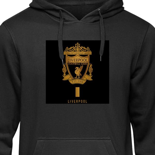 Huvtröja för Barn | Bekväm Barn-Hoodie Liverpool Svart 9-11 År