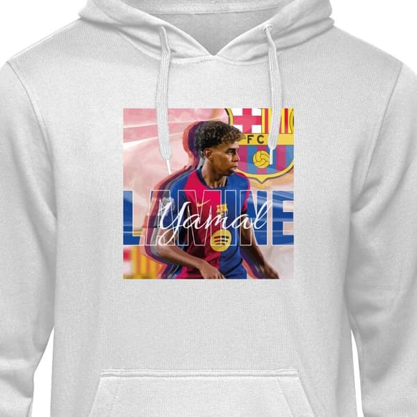 Huppari Lapsille | Mukava Lasten Huppari Lamine Yamal FCB Harmaa 9-11 År Huppari Lapsille | Mukava Lasten Huppari Lamine Yamal FCB Harmaa 9-11 År