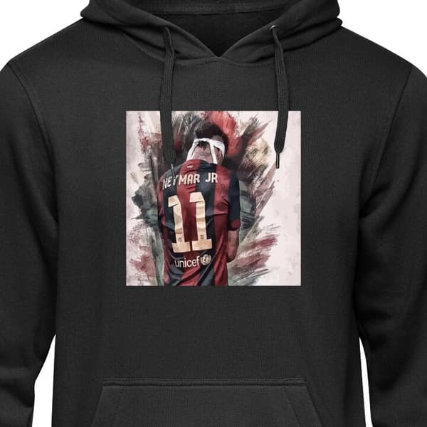 Huvtröja för Barn | Bekväm Barn-Hoodie Neymar Svart 12-13 År