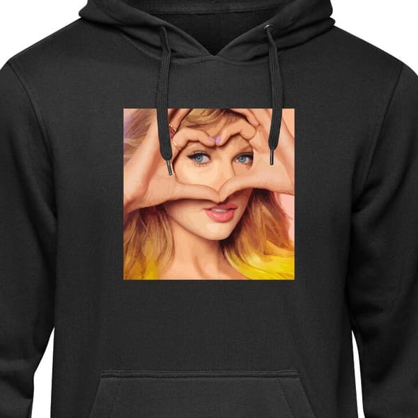 Klassisk Hoodie | Huvtröja för Vuxna Taylor Swift Svart Medium