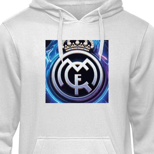Klassisk Hoodie | Huvtröja för Vuxna Real Madrid Grå Small