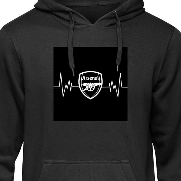 Klassisk Hettegenser | Hettegenser for Voksne Arsenal Svart X-Large Klassisk Hettegenser | Hettegenser for Voksne Arsenal Svart X-Large
