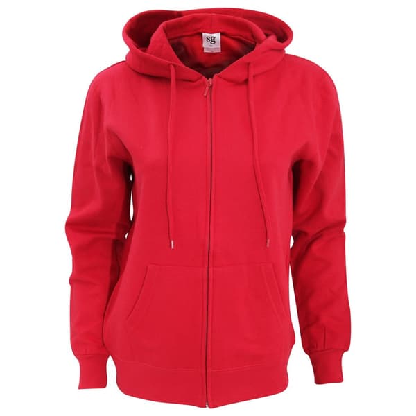 SG Sweatshirt med hætte med almindelig lynlås til damer