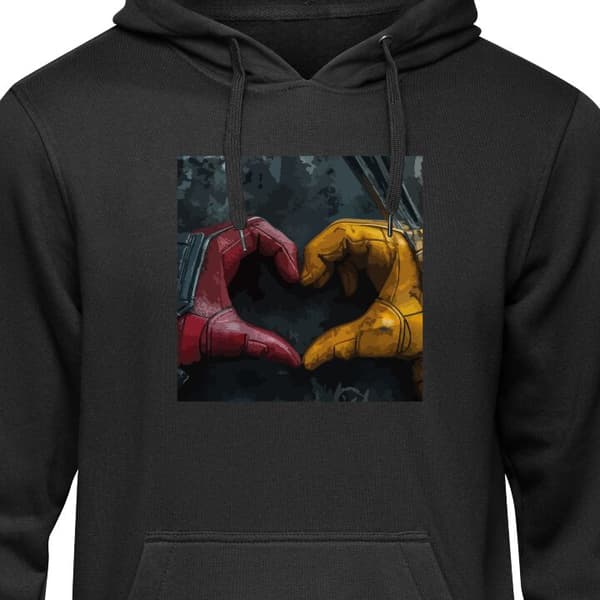 Klassisk Hoodie | Huvtröja för Vuxna Wolverine Deadpool