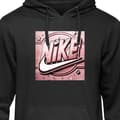 Miniatyrbild 1 av 5: Klassisk Hoodie | Huvtröja för Vuxna Nike Rosa Svart Small