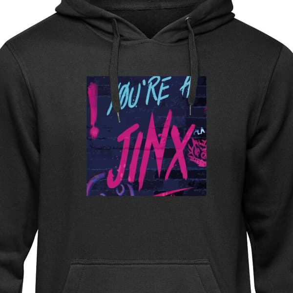 Klassisk Hoodie | Huvtröja för Vuxna Arcane, League of Legends Svart Small
