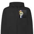 Miniatyrbillede 1 af 2: Hættetrøje med Lynlås | Zip-Hoodie til Voksen Real Madrid Sort Stor