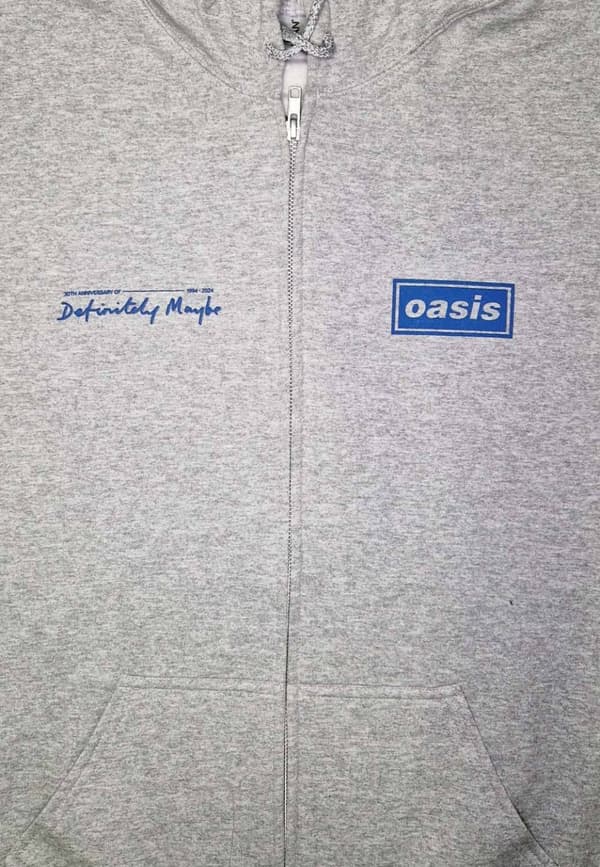 Oasis- Definitely Maybe Tracklistning Zip-up  Hoodie
