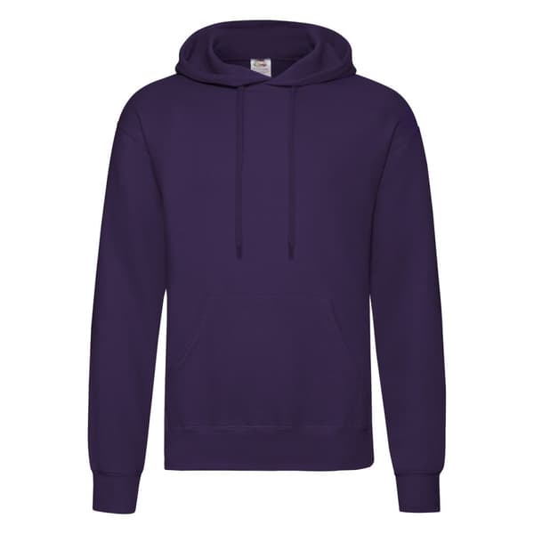 Fruit of the Loom Mens Classic Hooded Hoodie Purple XXL