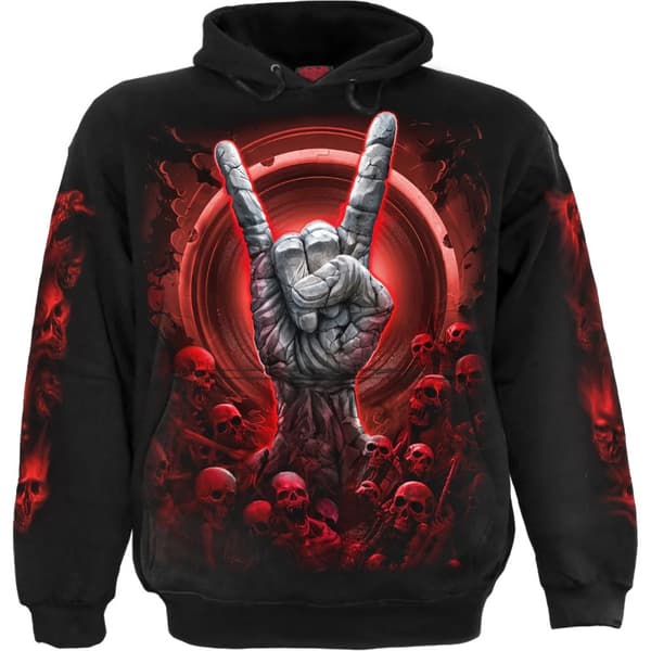 Spiral Direct Unisex Adult Tomb Of Rock Hoodie Black XL