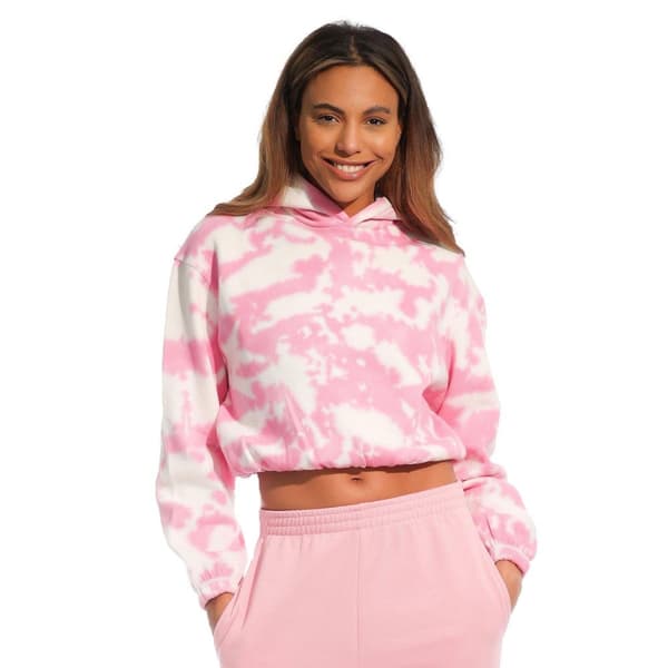 Light And Shade Womens/Ladies Tie Dye Crop Hoodie
