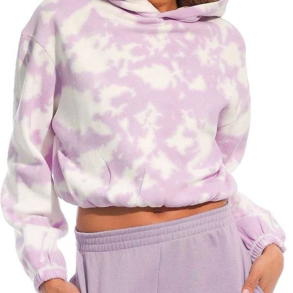 Light And Shade Womens/Ladies Tie Dye Crop Hoodie
