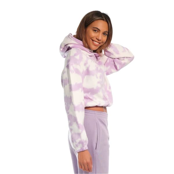 Light And Shade Womens/Ladies Tie Dye Crop Hoodie