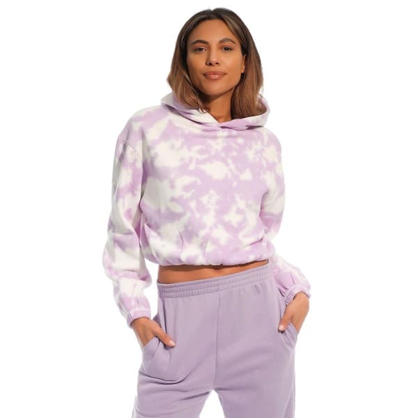 Light And Shade Womens/Ladies Tie Dye Crop Hoodie