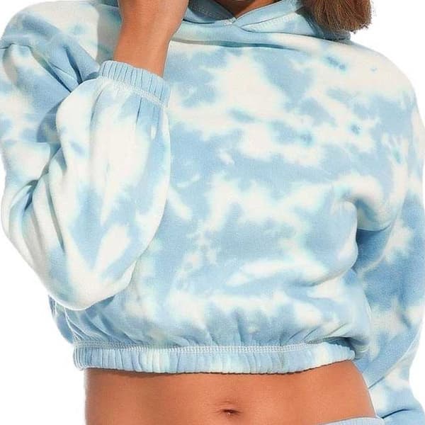 Light And Shade Womens/Ladies Tie Dye Crop Hoodie