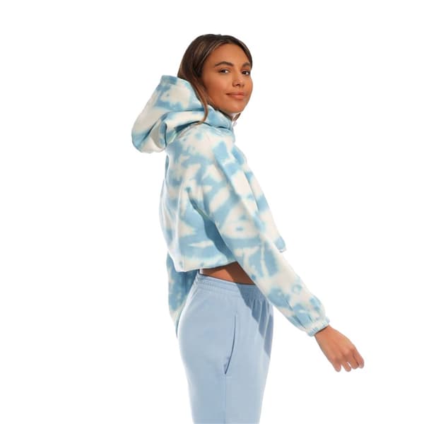 Light And Shade Womens/Ladies Tie Dye Crop Hoodie