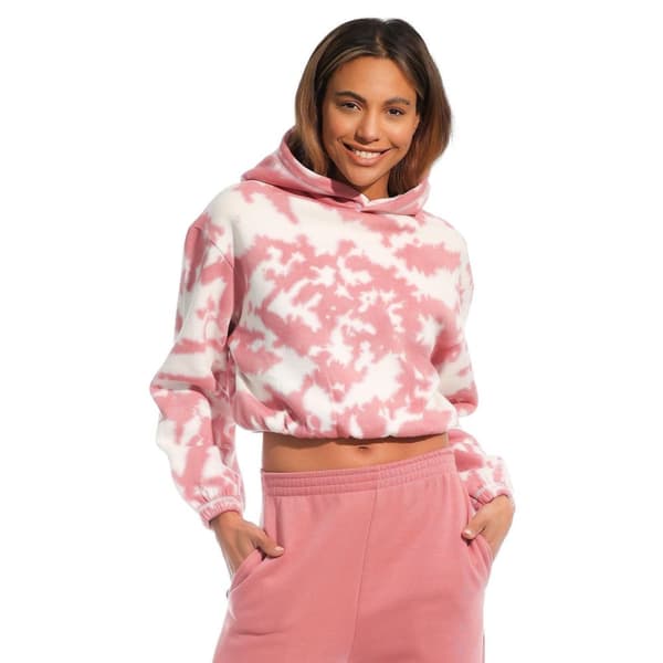 Light And Shade Womens/Ladies Tie Dye Crop Hoodie
