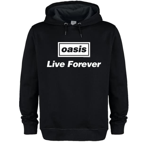 Amplified Unisex Adult Live Forever Title Oasis Hoodie