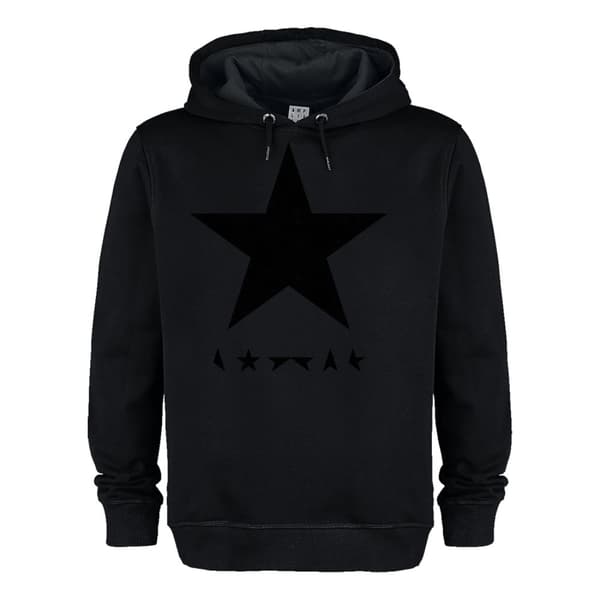 Amplified Unisex Adult Black Star David Bowie Hoodie