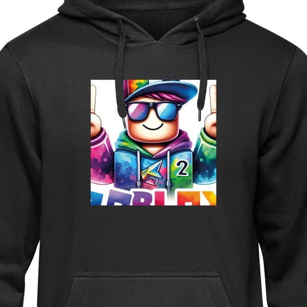 Hettegenser for Barn | Komfortabel Barn-Hettegenser Roblox Svart 9-11 År
