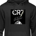 Miniatyrbild 1 av 10: Huvtröja för Barn | Bekväm Barn-Hoodie CR7 Ronaldo Svart 9-11 År
