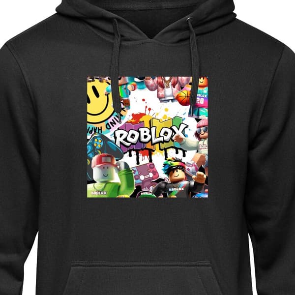 Hettegenser for Barn | Komfortabel Barn-Hettegenser Roblox Svart 9-11 År
