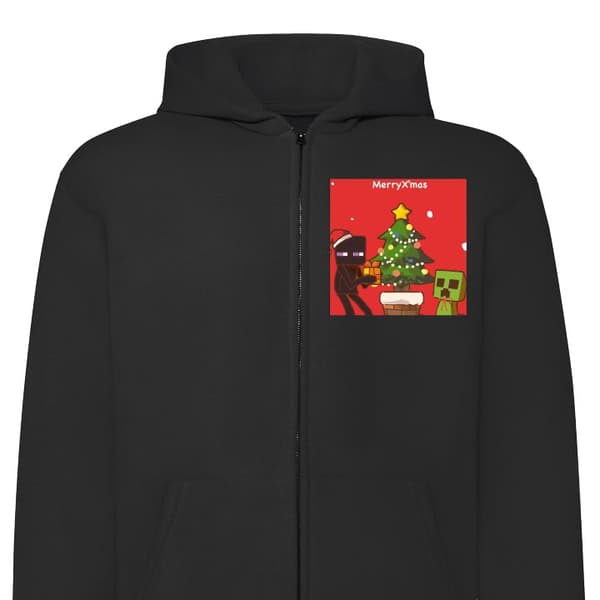 Hættetrøje med Lynlås | Zip-Hoodie til Voksen Minecraft