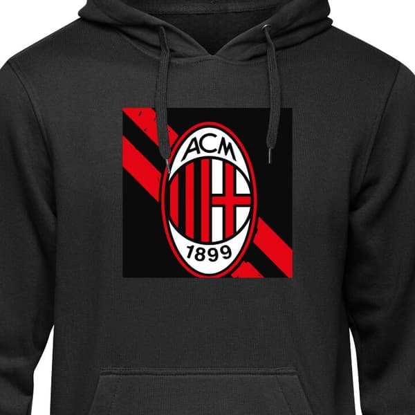 Huvtröja för Barn | Bekväm Barn-Hoodie AC Milan Svart 7-8 År