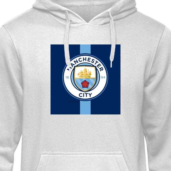 Klassisk Hoodie | Hættetrøje til Voksne Manchester City