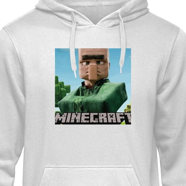 Klassisk Hettegenser | Hettegenser for Voksne A Minecraft Movi Grå XX-Large