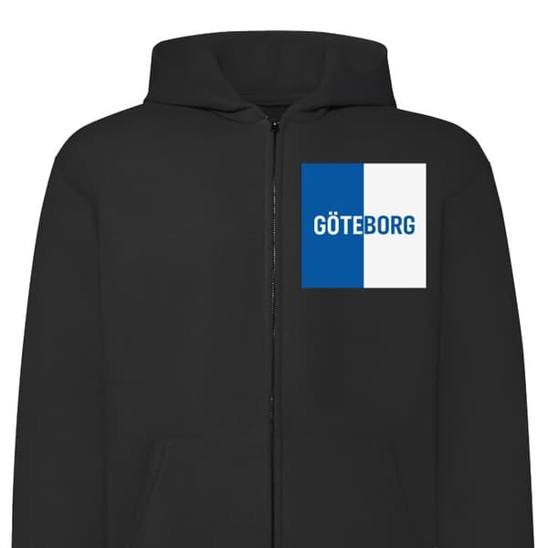 Huvtröja med Dragkedja | Zip-Hoodie för Vuxen Göteborg – fotbo