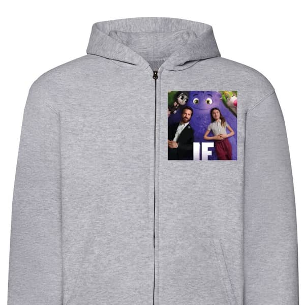 Hættetrøje med Lynlås | Zip-Hoodie til Voksen IF: Låtsaskompis